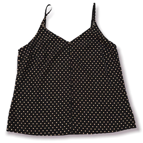 Sanctuary SMALL Polka Dot V Neck Button Front Adjustable Spaghetti Cami - NWOT - Picture 12 of 12